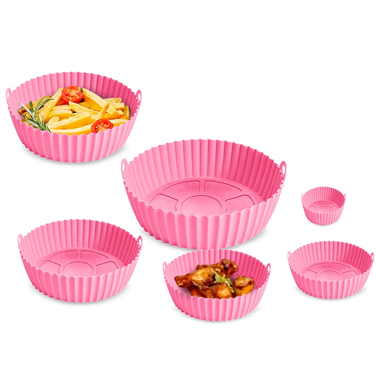 Miniatura 5 de Set x6 Cestas Silicona Air Fryer 64047