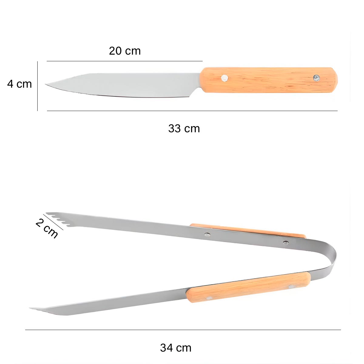 Kit Asado Bbq 4 Pzs Utensilios MY-XQD001