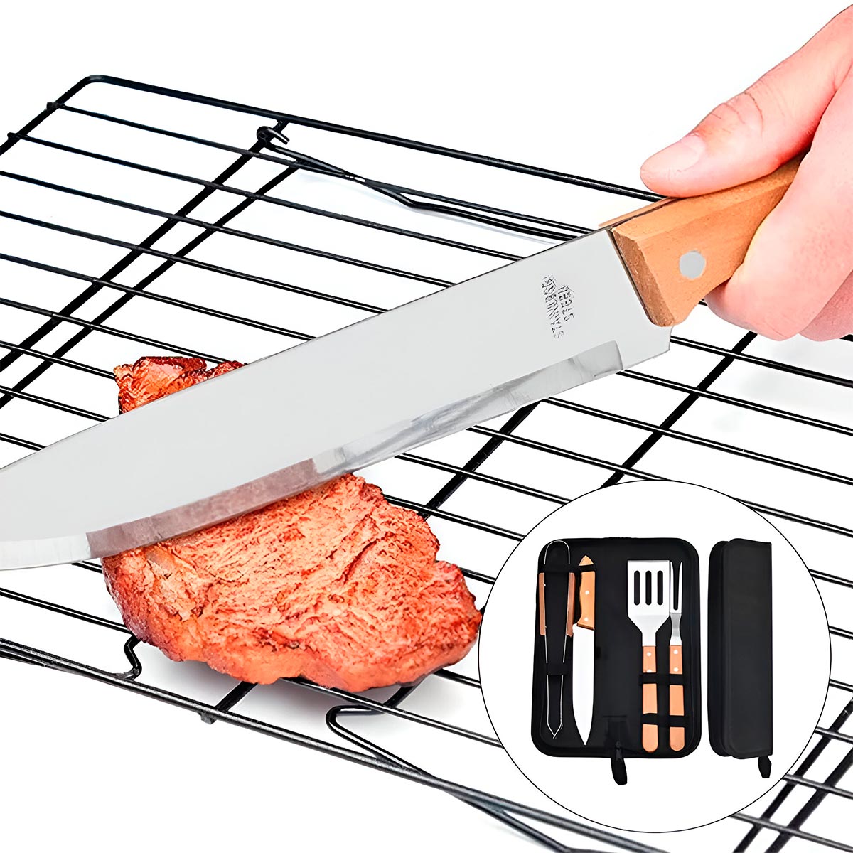 Miniatura 5 de Kit Asado Bbq 4 Pzs Utensilios MY-XQD001
