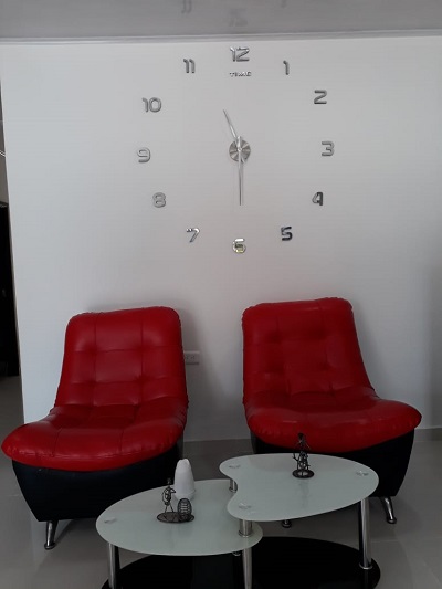 Miniatura 4 de RELOJ 3D GRANDE 100X100CM PLATEADO