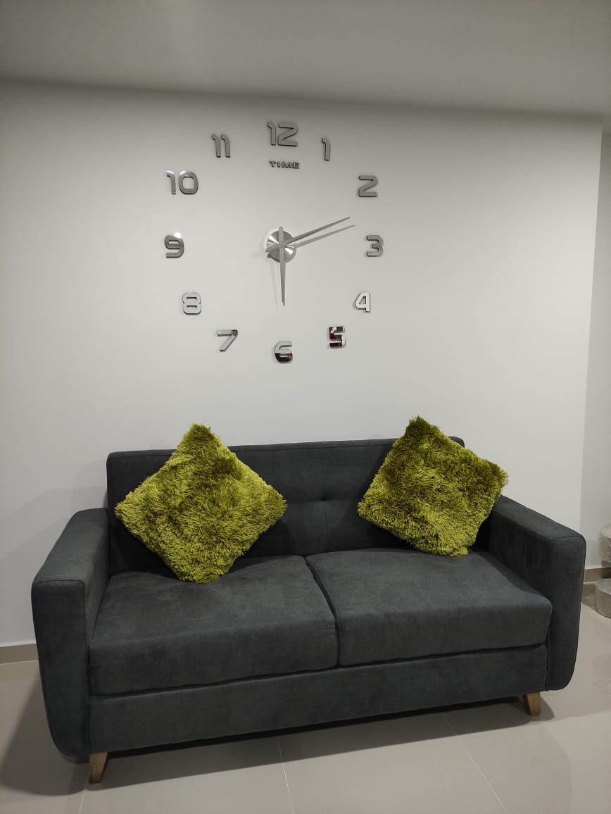 Miniatura 8 de RELOJ 3D GRANDE 100X100CM PLATEADO