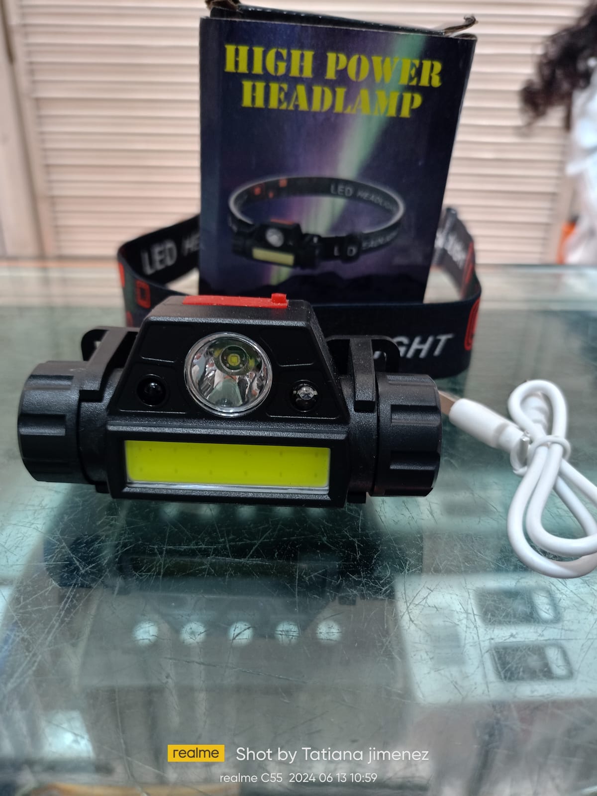 Linterna Led frontal recargable