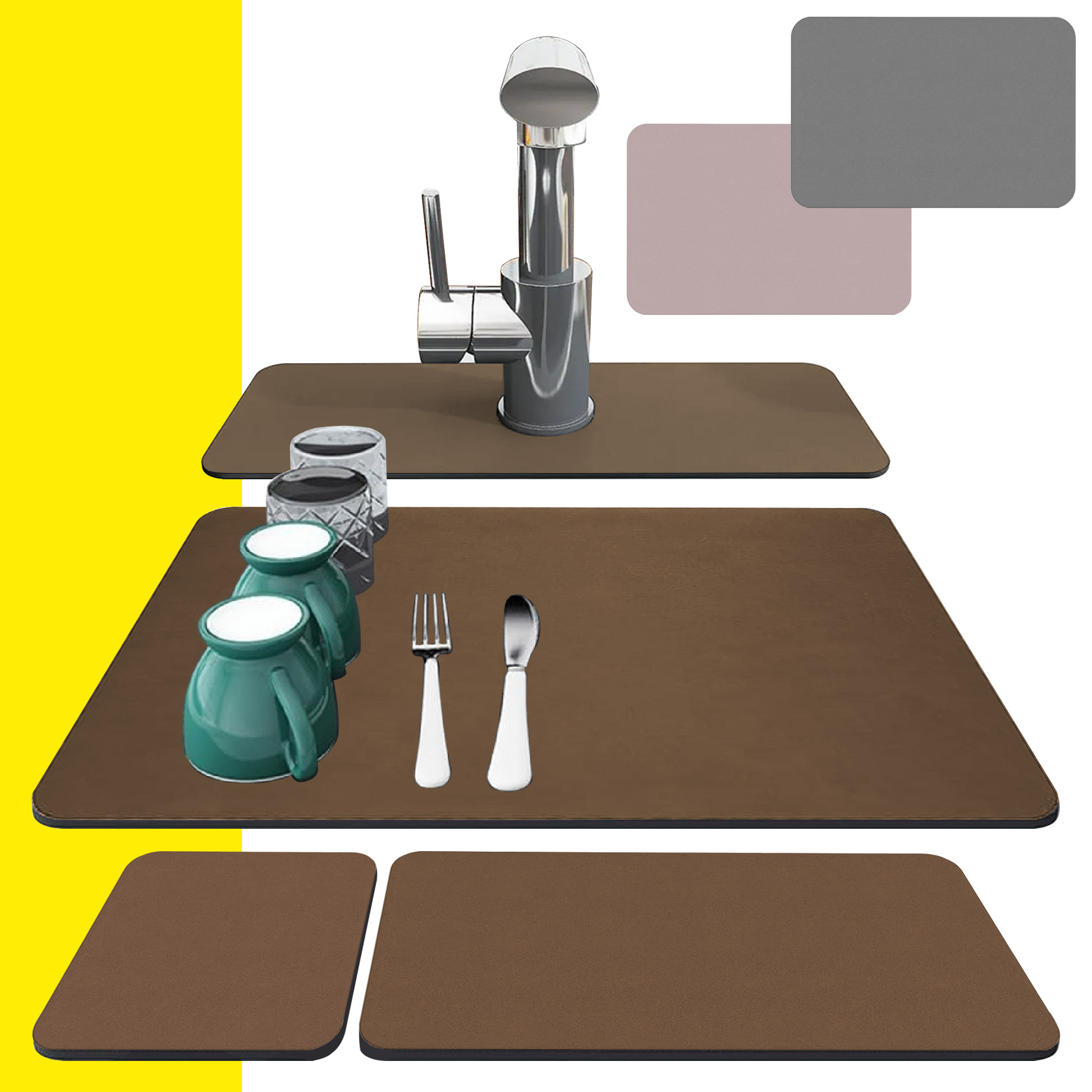 Miniatura 3 de Set X4 Alfombrillas Absorbentes Cocina