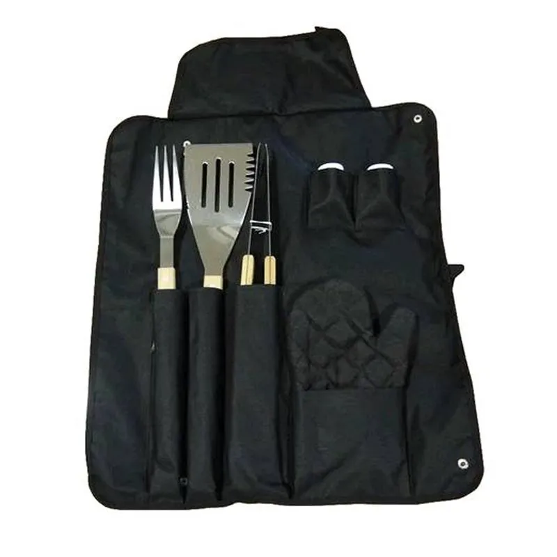 Set BBQ Con 3 Utensilios Metálicos
