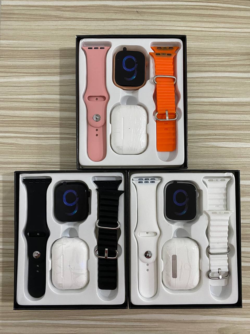Vista 5 de Combo Reloj Smartwatch T900 + audífonos - COLOR: BLANCO