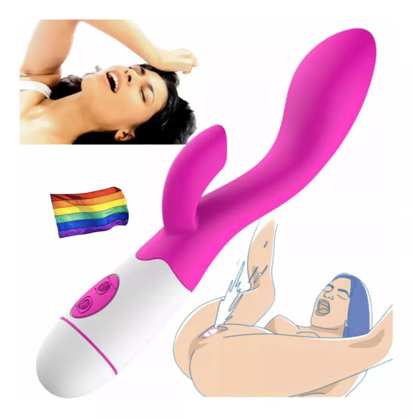 Vista 10 de Vibrador Conejo - Color: Negro