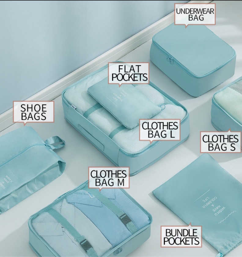 Kit de 7 bolsas de viaje Organizado ⚡