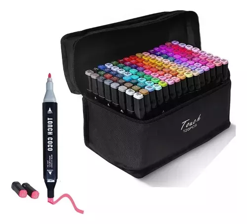 Set De Marcadores x120 Pzs Doble Punta