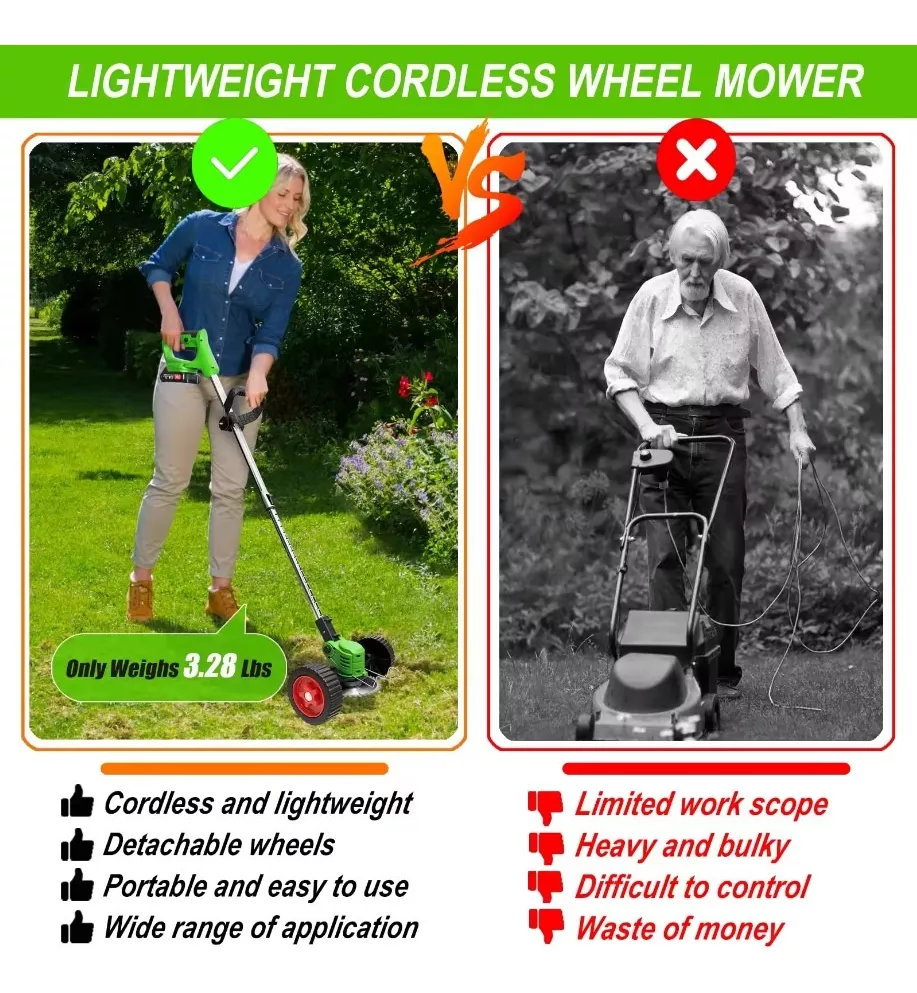 Miniatura 2 de Guadaña Reacargable 48v Con Ruedas
