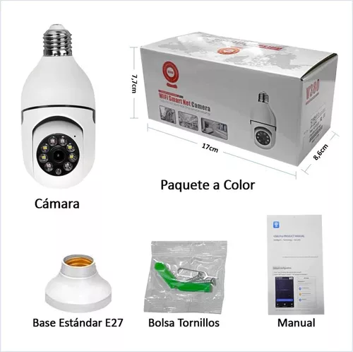 Miniatura 2 de Cámara Tipo Bombillo Base E27 V380