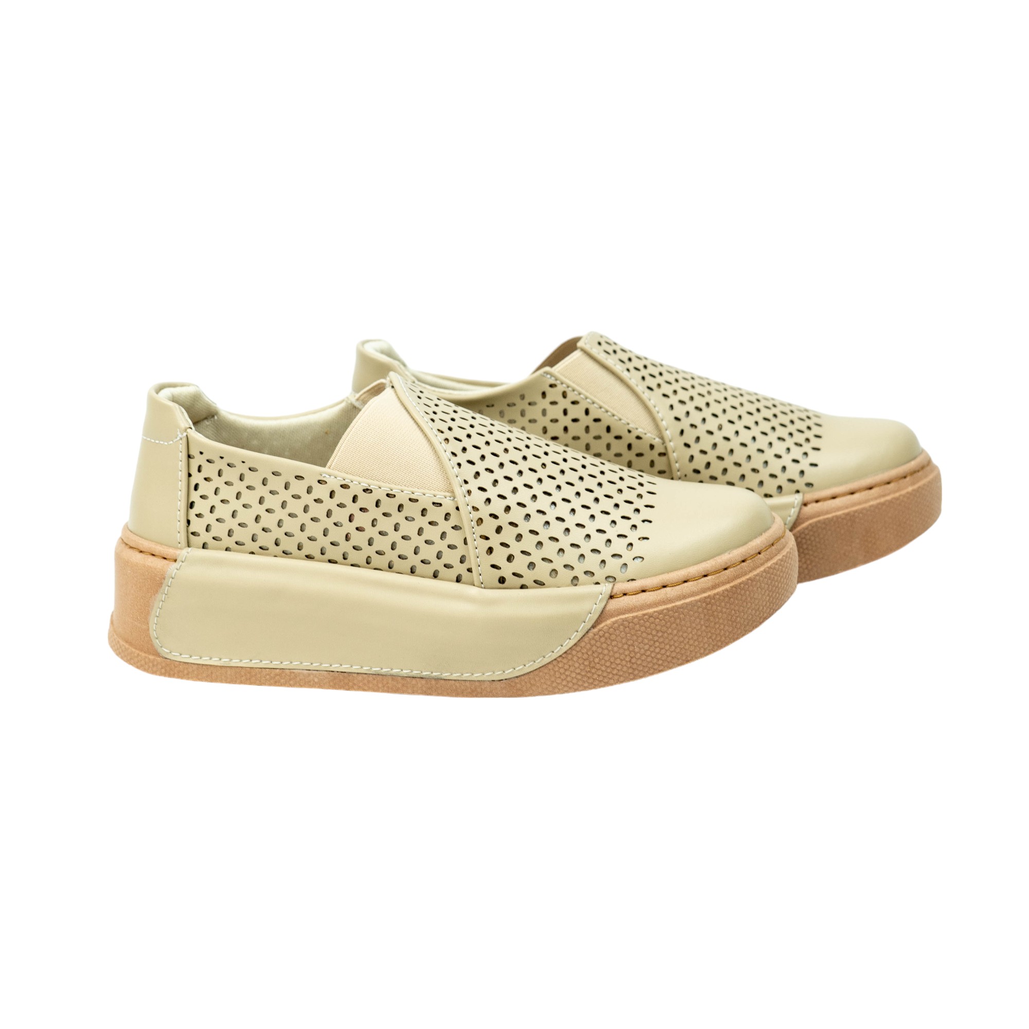 Calzado Mocasín ortopédico RESORTE - Color: Beige, Talla: 40