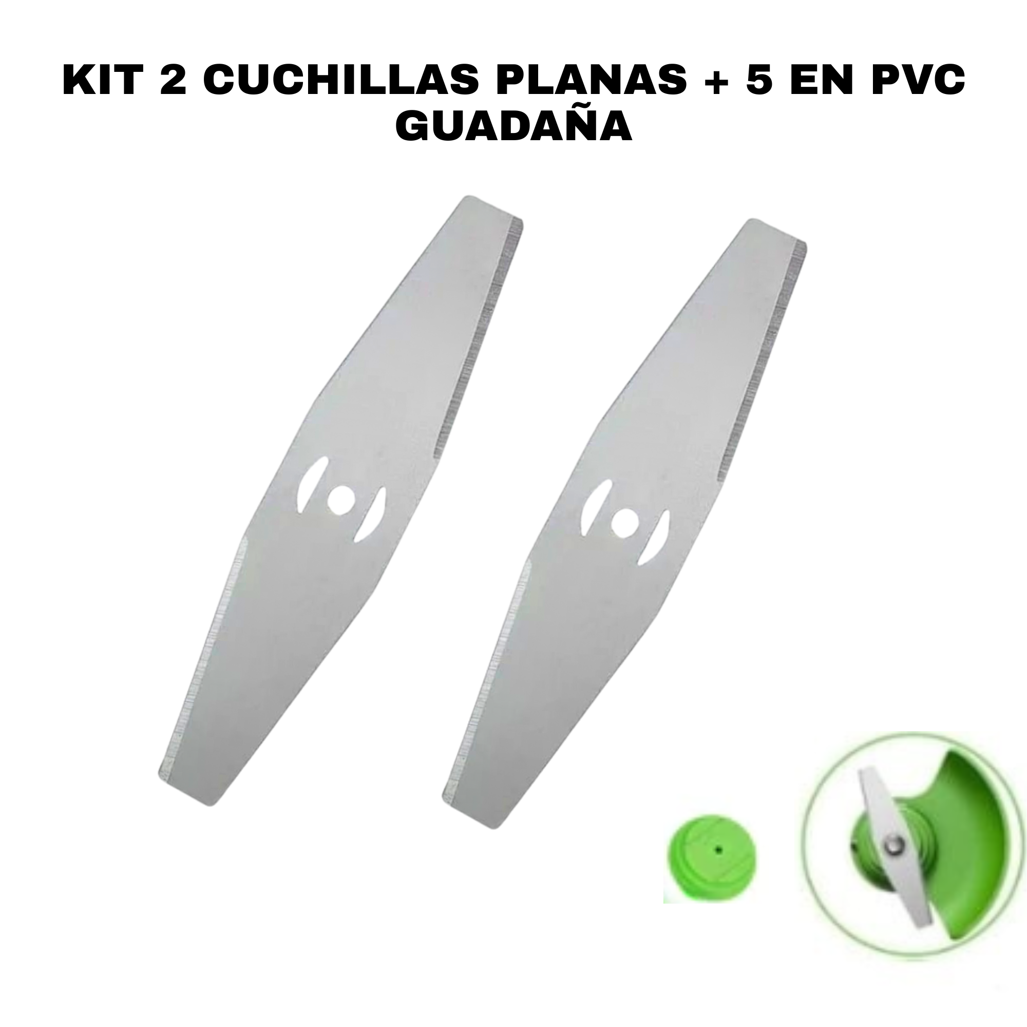 Kit 2 Cuchillas Planas Guadaña, Repuesto