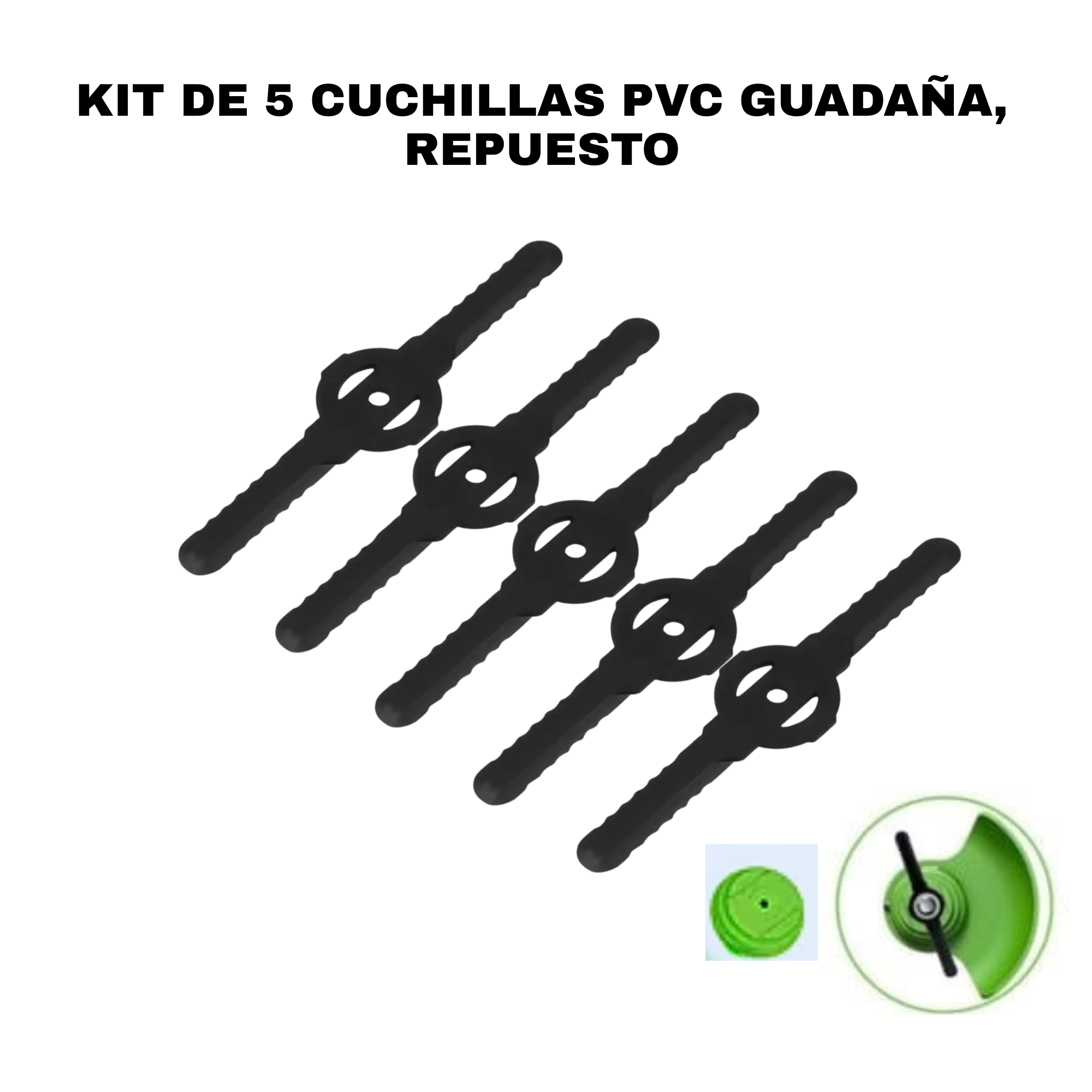 Kit De 5 Cuchillas PVC Guadaña, Repuesto