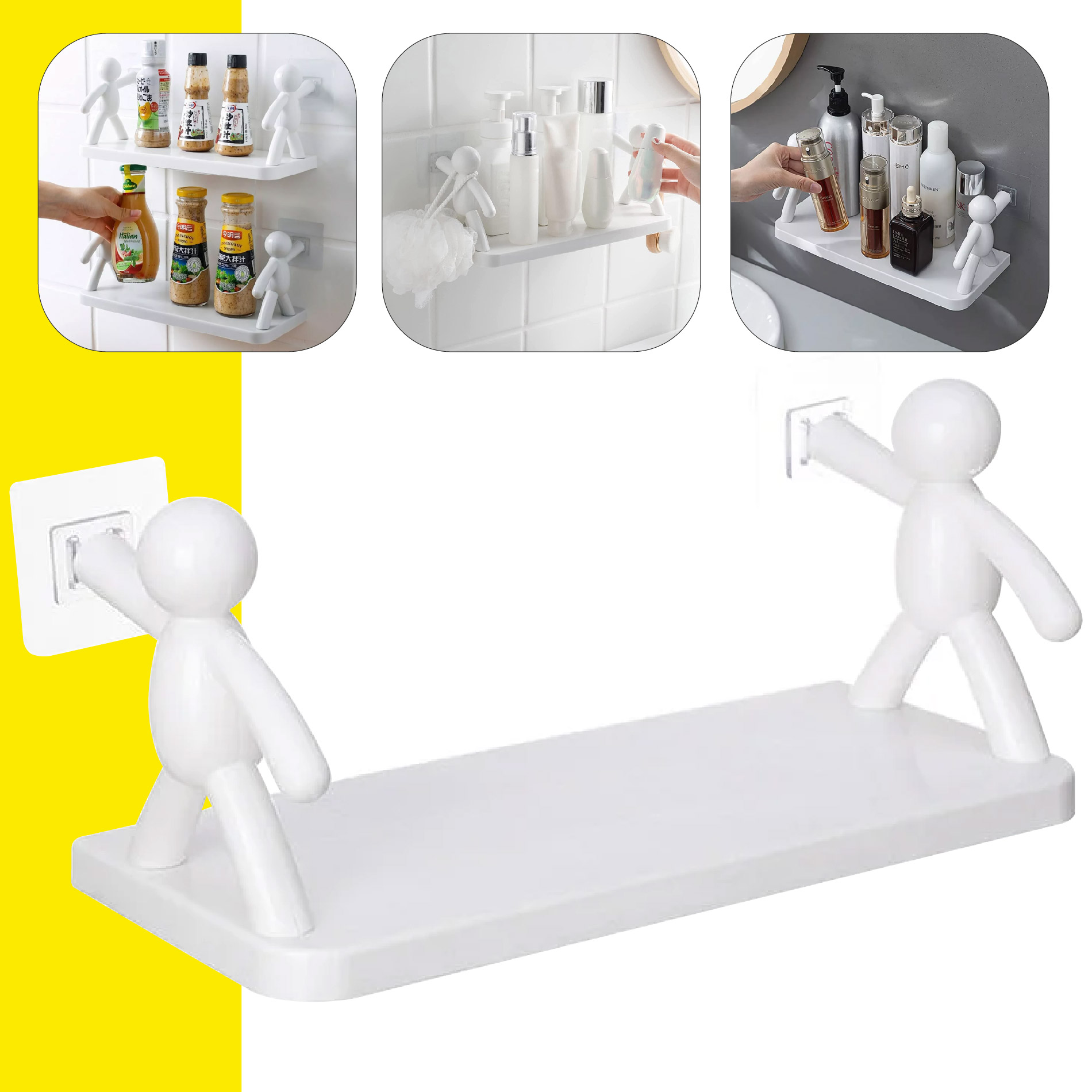 Miniatura 3 de Repisa Estante Adhesivo Pared Flotante