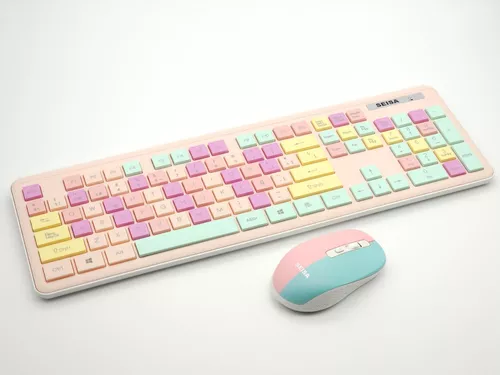 Teclado Mouse Dn-c400 Kit color pastel ⚡