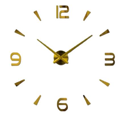 Miniatura 2 de RELOJ 3D GRANDE 100X100CM COLOR DORADO