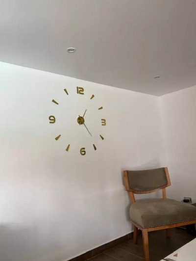 Miniatura 4 de RELOJ 3D GRANDE 100X100CM COLOR DORADO