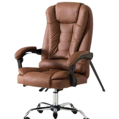 Vista 3 de Silla de Oficina Ejecutiva con Ruedas - COLOR: MARRON