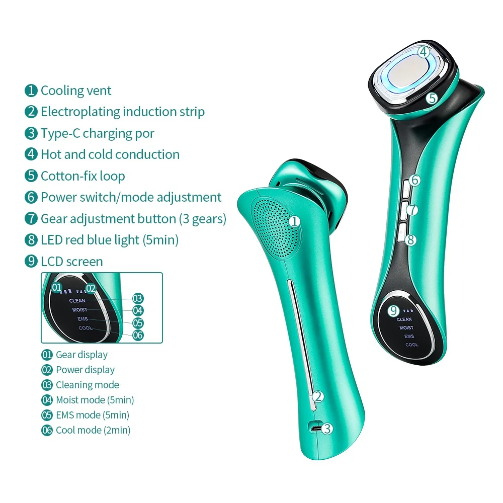 Pistola Frío-Caliente masaje facial ⚡