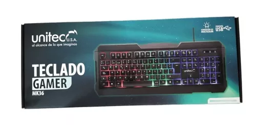 Teclado Gamer Unitec Retroiluminado Rgb⚡