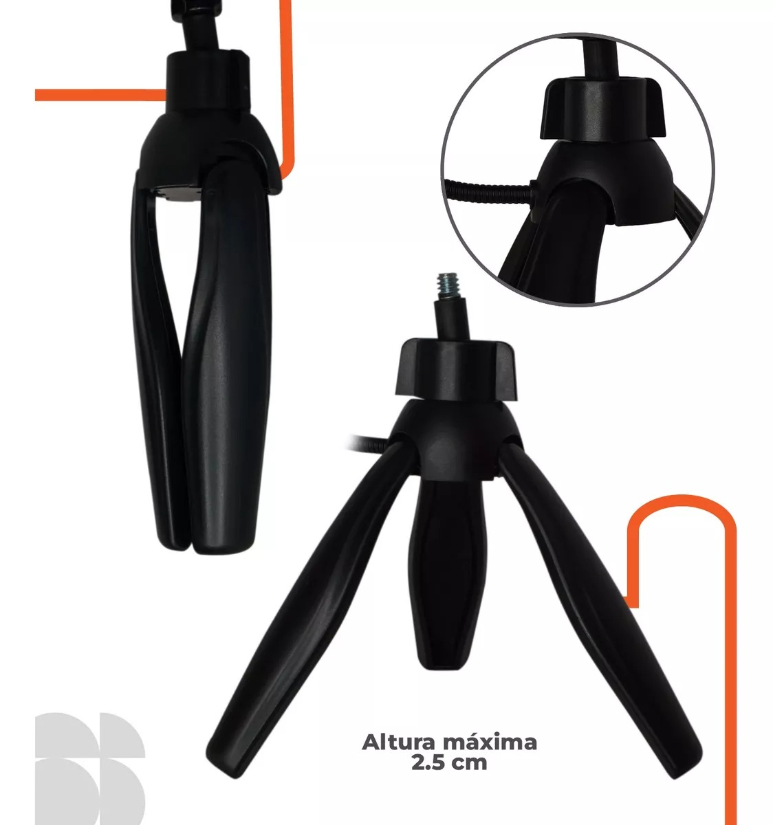 Miniatura 3 de TRIPODE CON LUZ FLEXIBLE