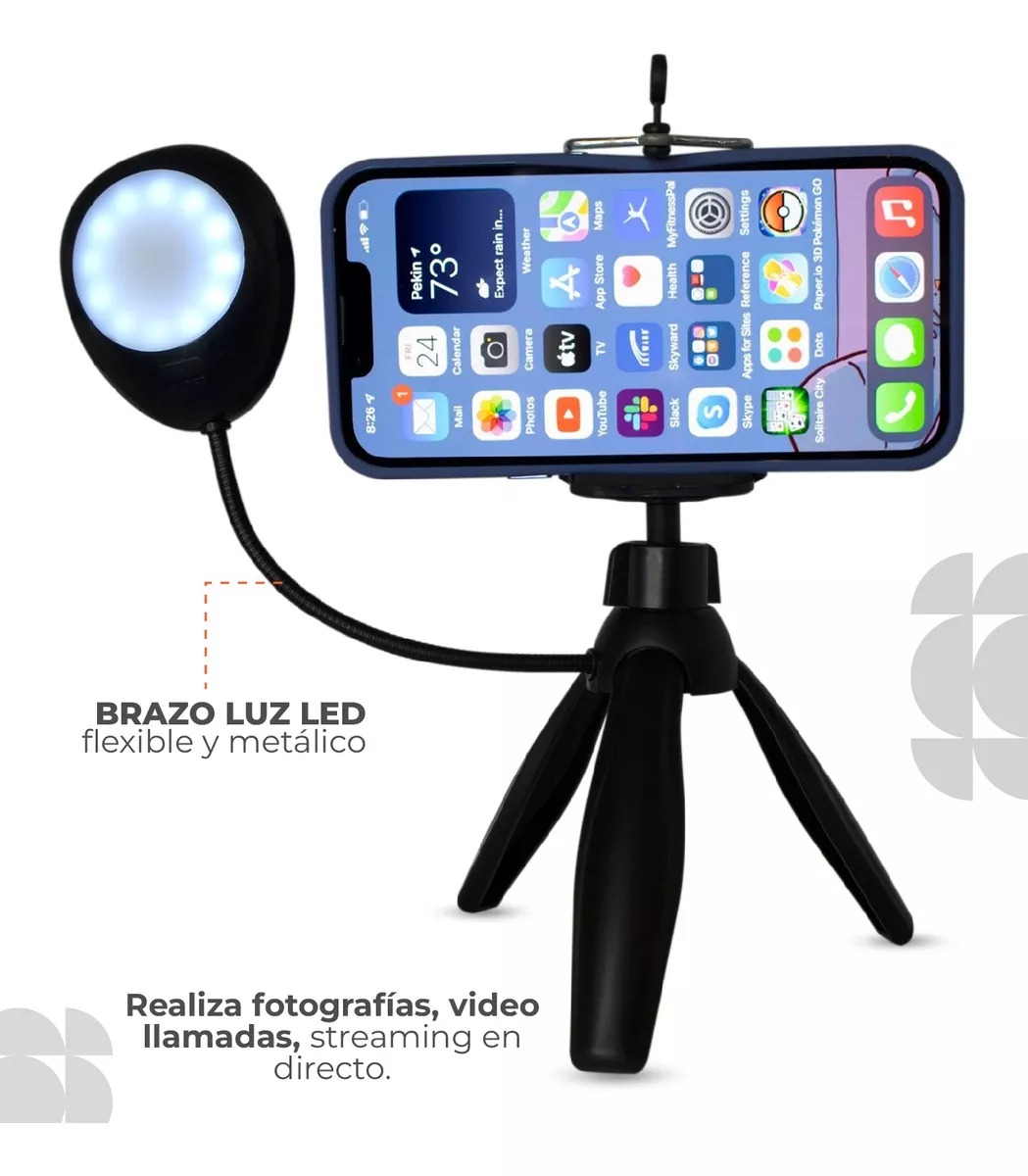 Miniatura 4 de TRIPODE CON LUZ FLEXIBLE