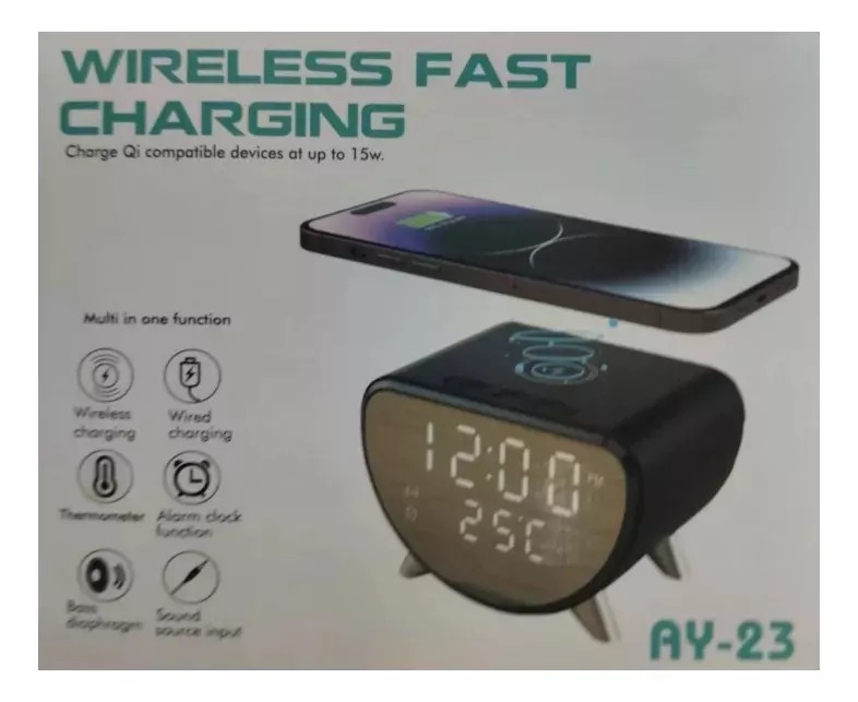 Miniatura 2 de RELOJ DESPERTADOR CON CARGADOR INALAMBRI