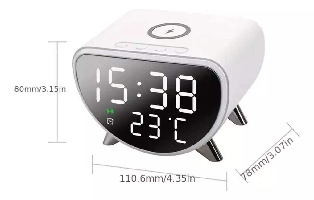 Miniatura 3 de RELOJ DESPERTADOR CON CARGADOR INALAMBRI