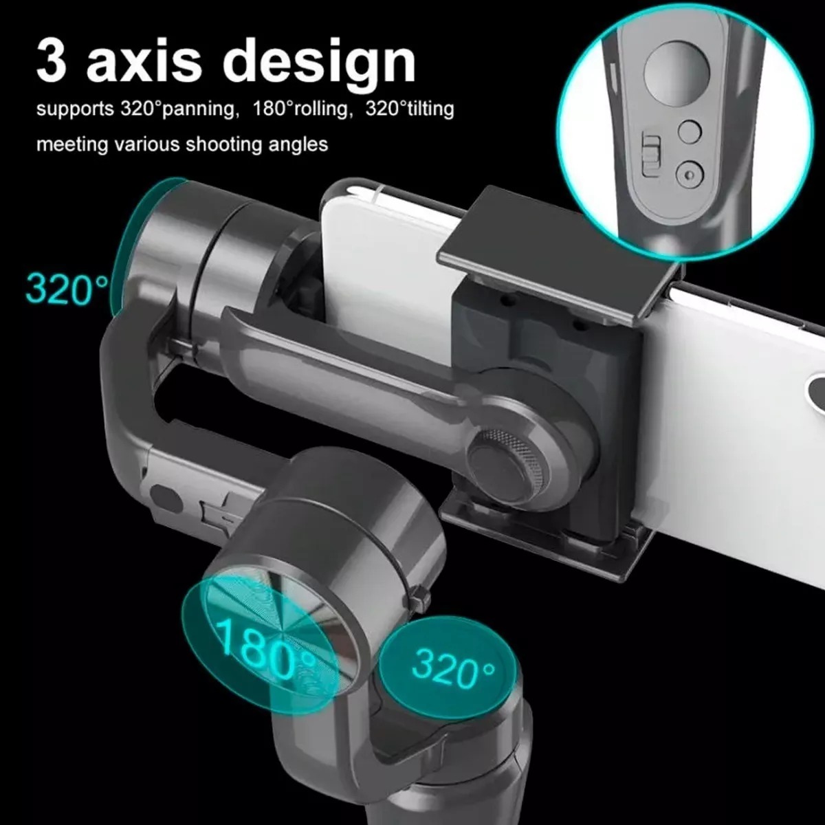 Miniatura 6 de ESTABILIZADOR GIMBAL CELULAR 3 EJES CON