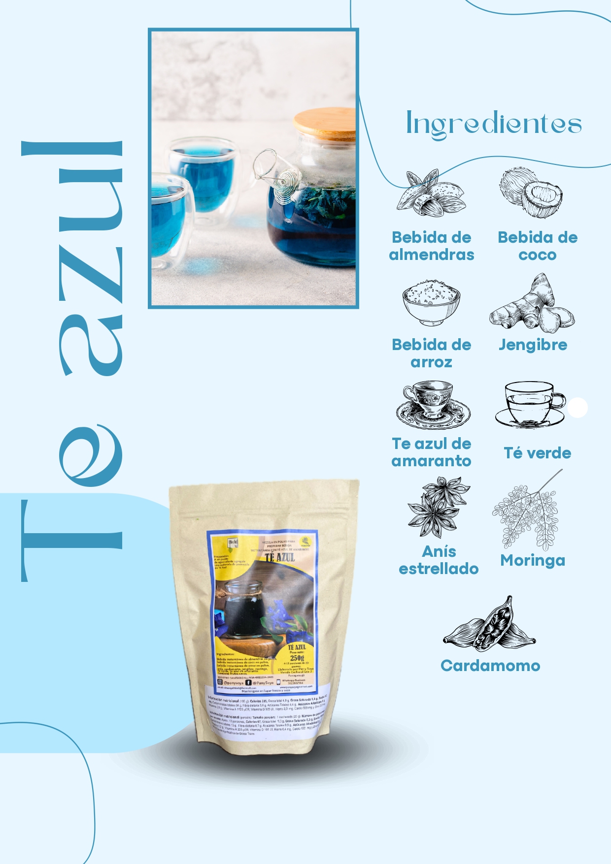Té Azul con Ingredientes Naturales  ⚡