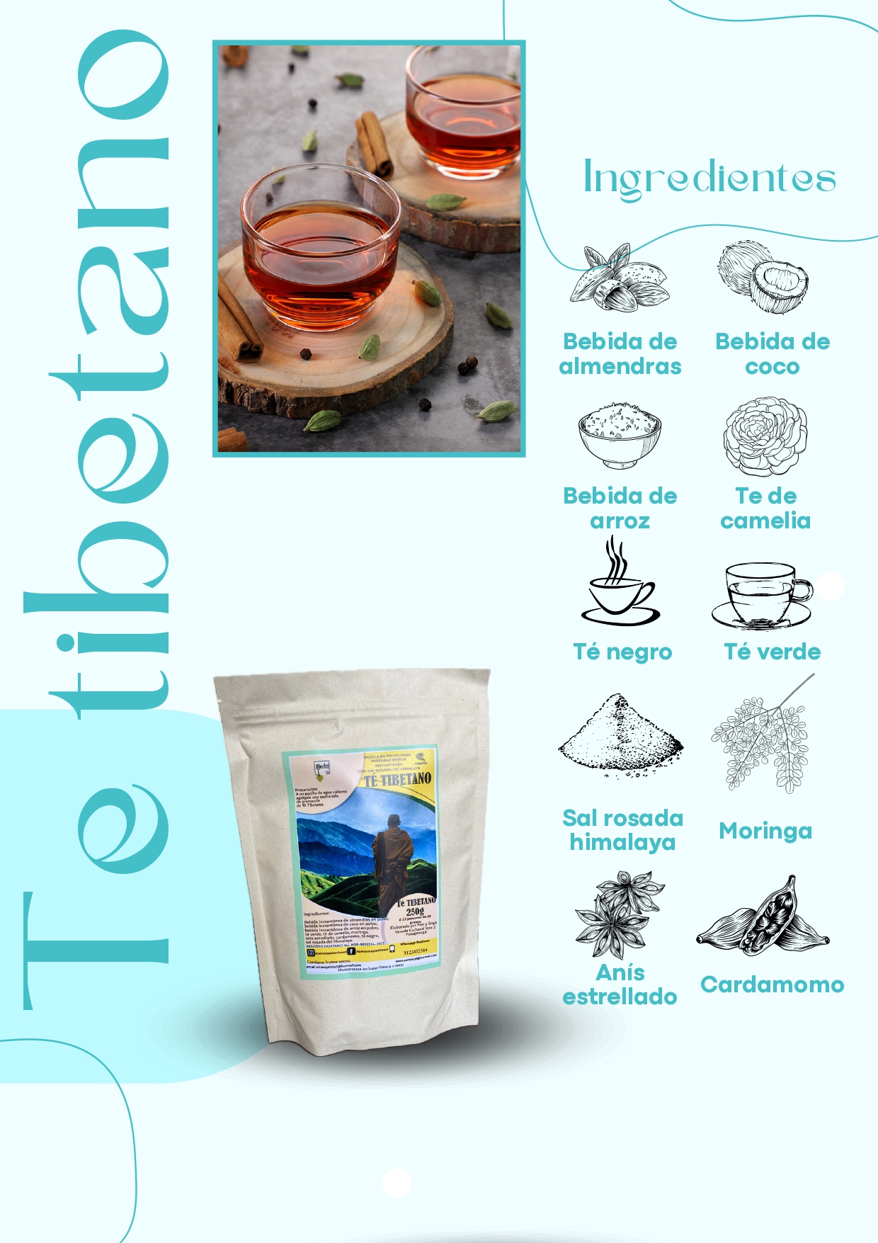 Té Azul  Ingredientes Naturales salud ⚡
