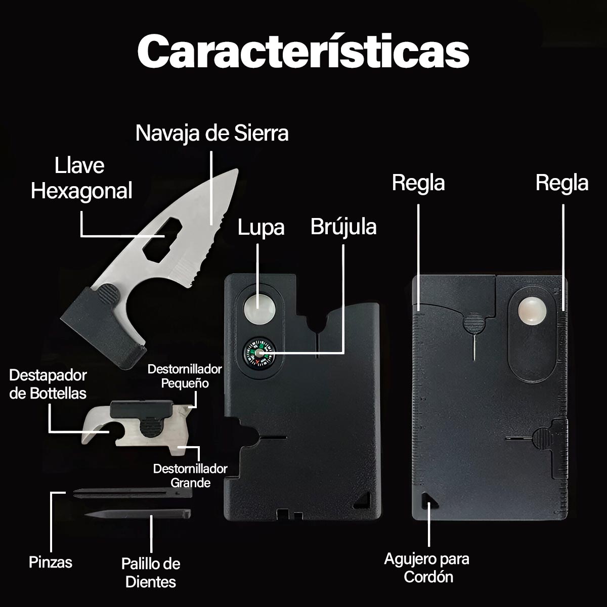 Miniatura 9 de Tarjeta Herramienta 10 en 1 JF-42