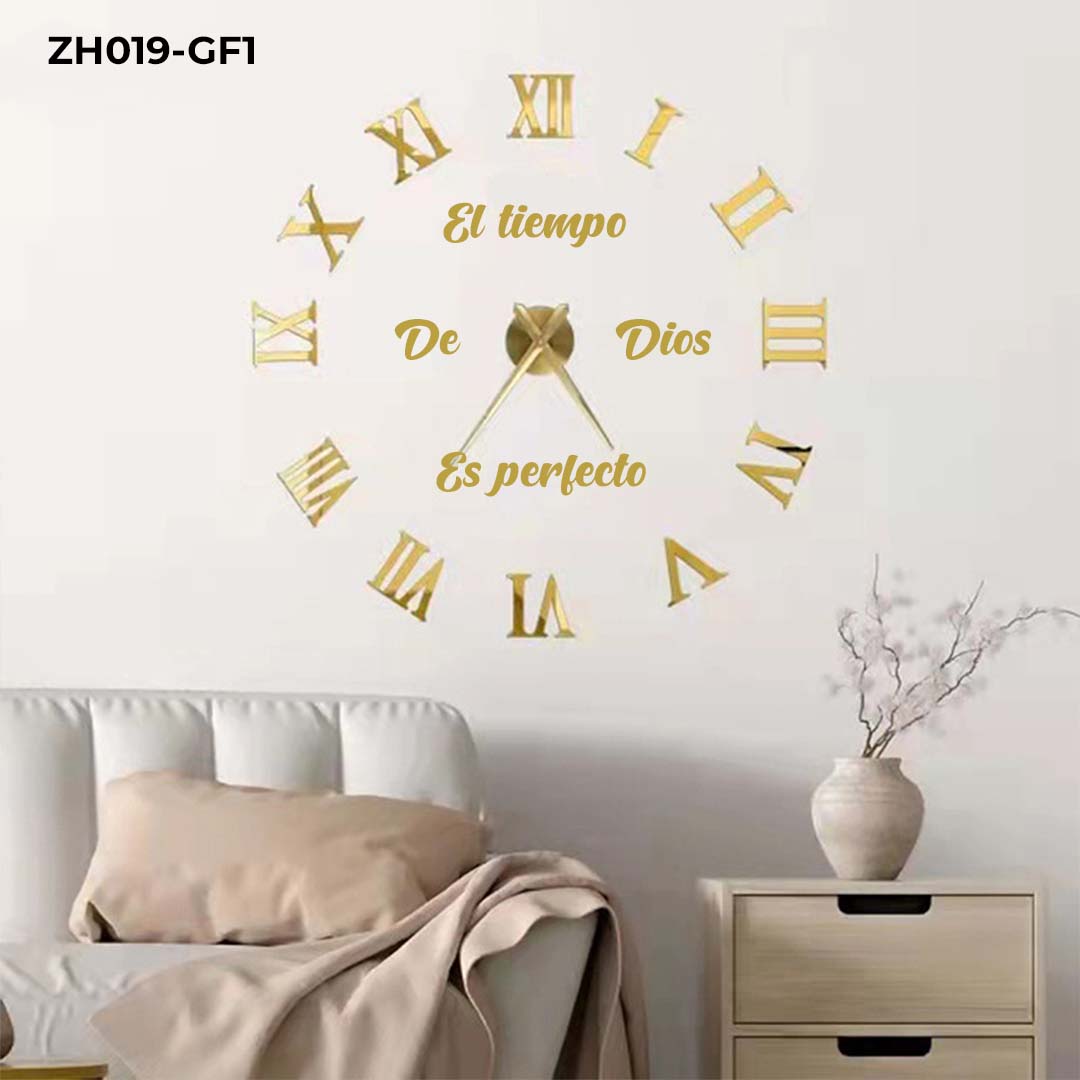 RP-ZH019-F1 RELOJ ADHESIVO+FRASE TIEMPO - COLOR: RP-ZH019-SF1