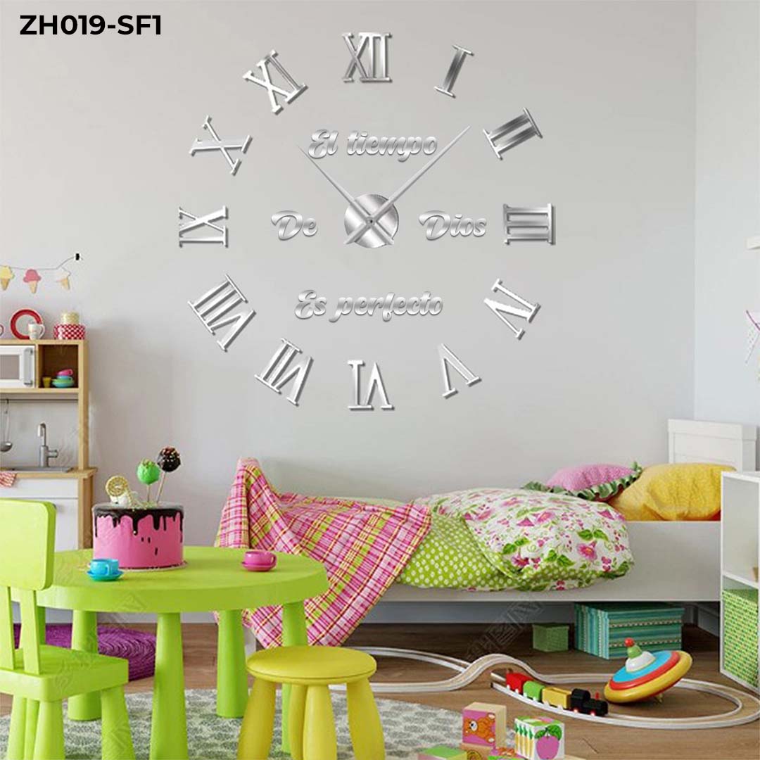 Vista 3 de RP-ZH019-F1 RELOJ ADHESIVO+FRASE TIEMPO - COLOR: RP-ZH019-BF1