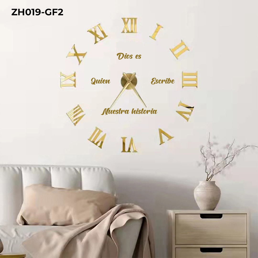 RP-ZH019-F2 RELOJ ADHESIV FRASE HISTORIA
