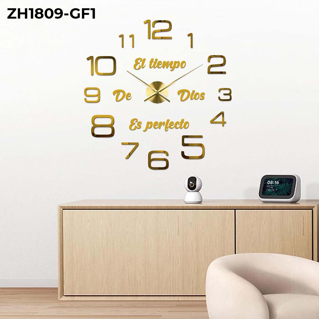 RP-ZH1809-F1 RELOJ ADHESIVO+FRASE TIEMPO