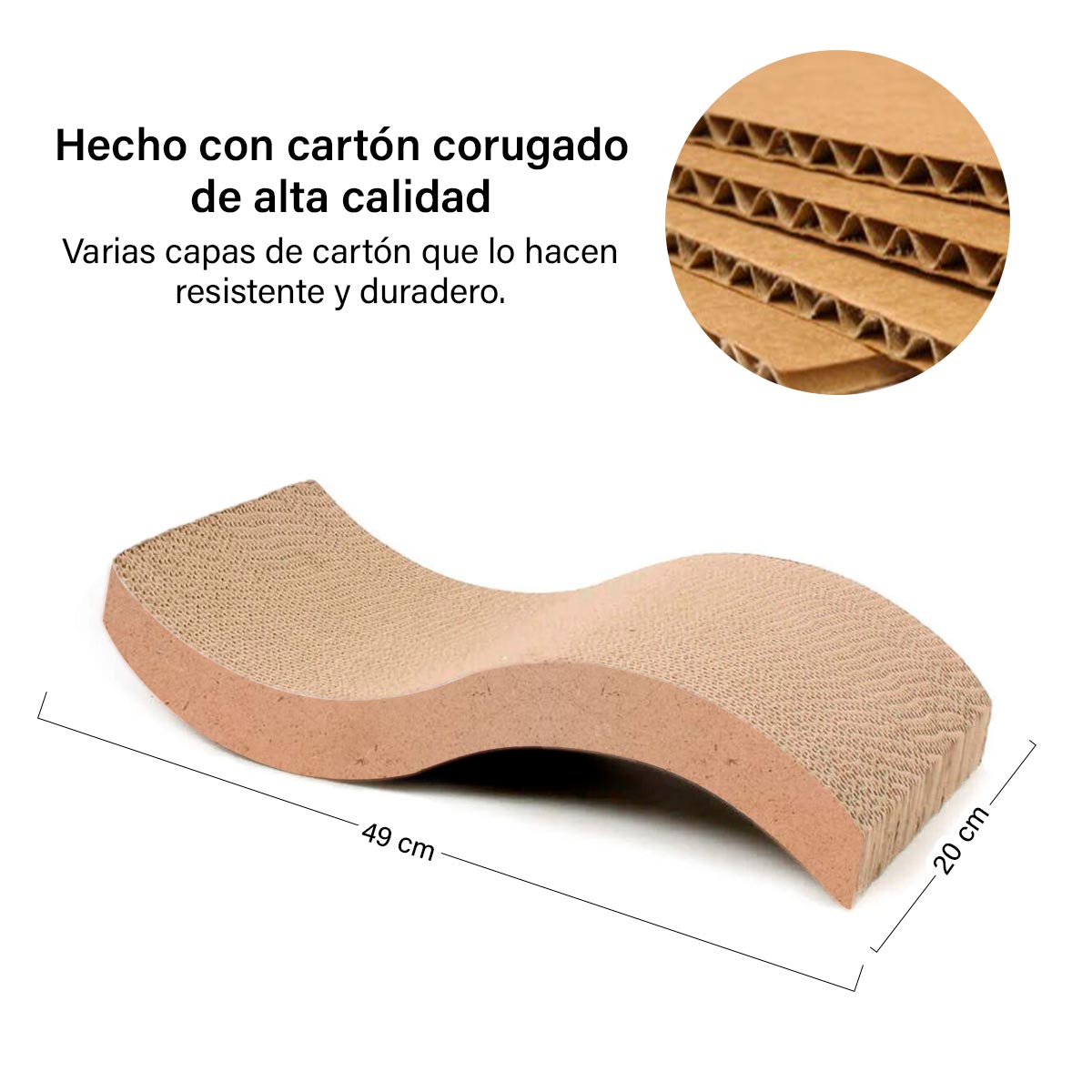 Miniatura 2 de Rascador Gatos Anti Estrés Carton MCTK01