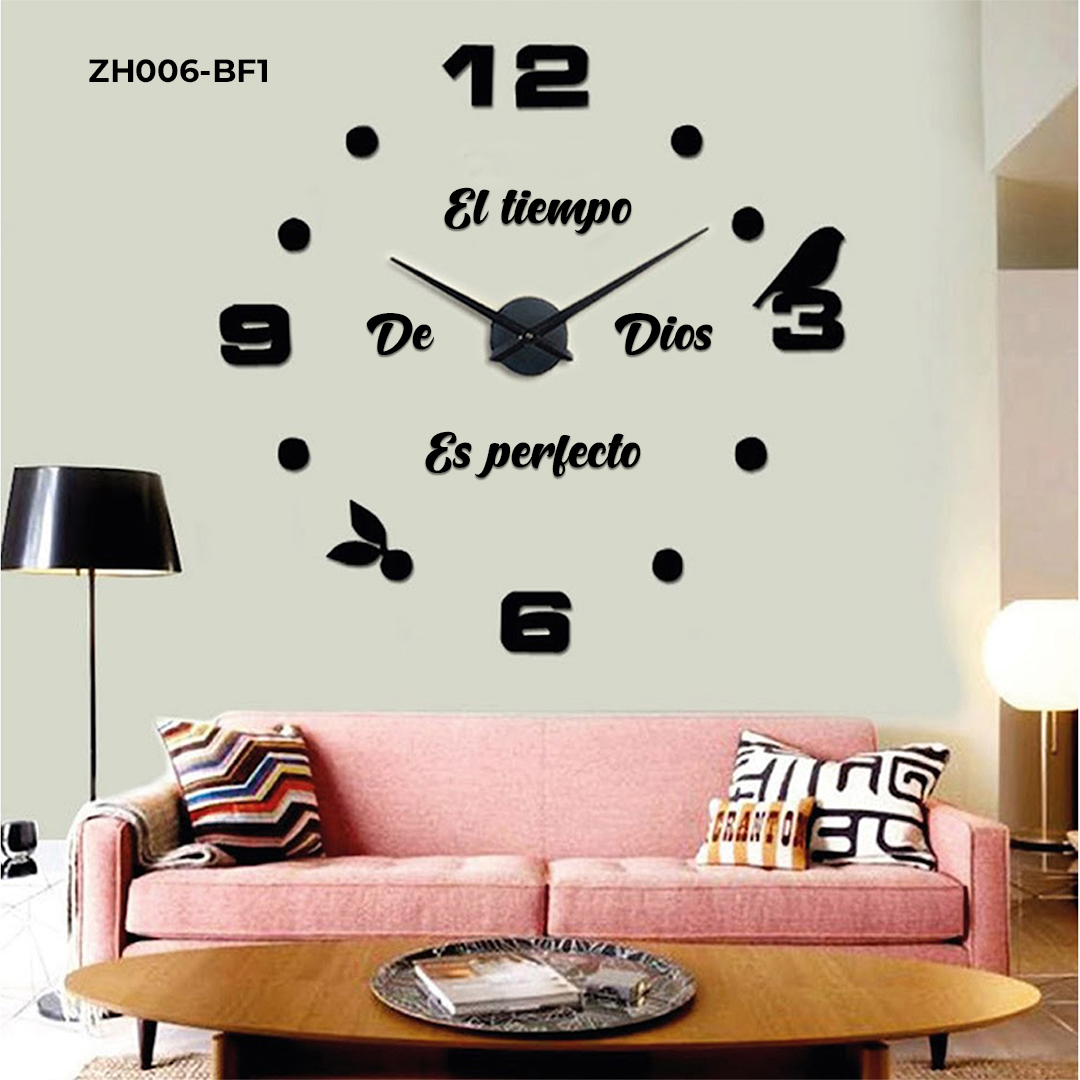 RP-ZH006-F1 RELOJ ADHESIV FRASE HISTORIA