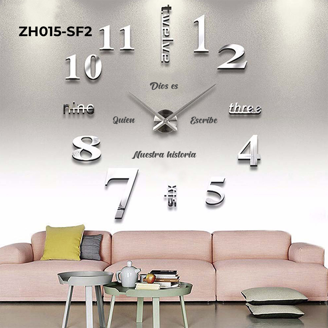 RP-ZH015-F2 RELOJ ADHESIV FRASE HISTORIA
