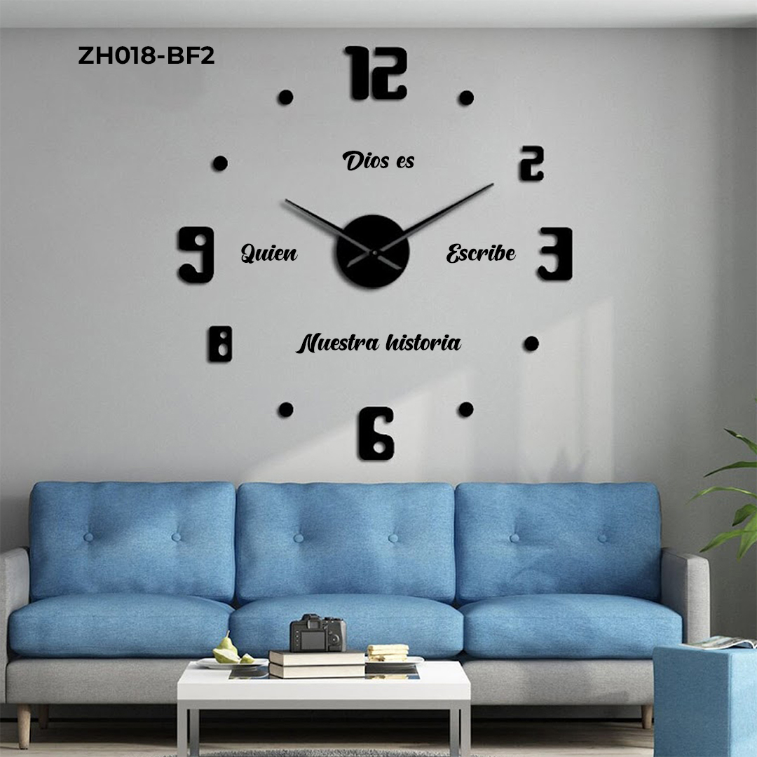 RP-ZH018-F2 RELOJ ADHESIV FRASE HISTORIA