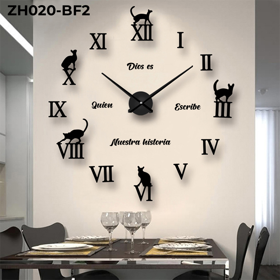 RP-ZH020-F2 RELOJ ADHESIV FRASE HISTORIA