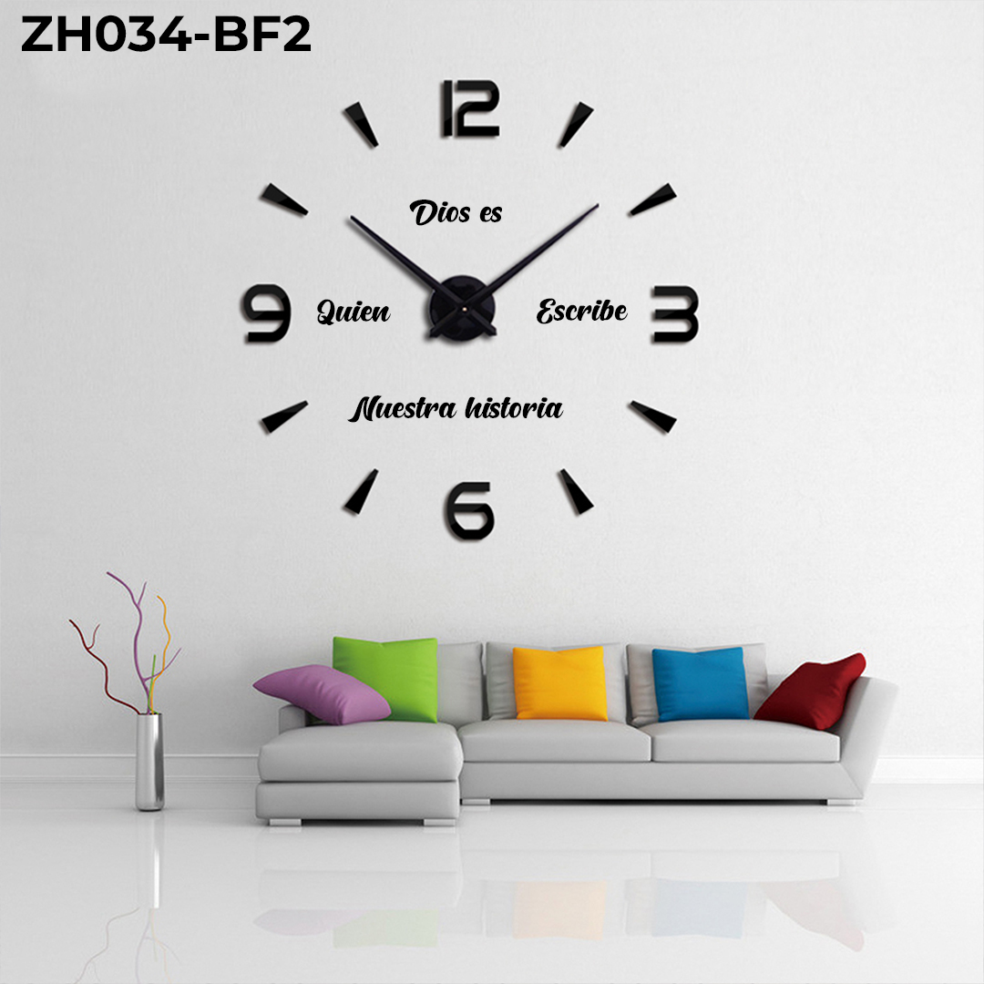 RP-ZH034-F2 RELOJ ADHESIV FRASE HISTORIA