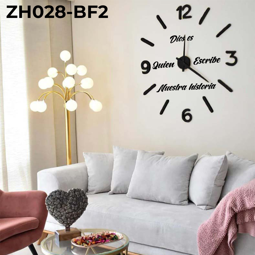 RP-ZH028-F2 RELOJ ADHESIV FRASE HISTORIA