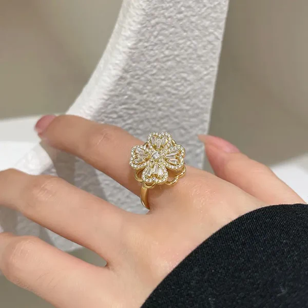 Miniatura 6 de Anillo Trebol Corazon Giratorio +CAJA DP