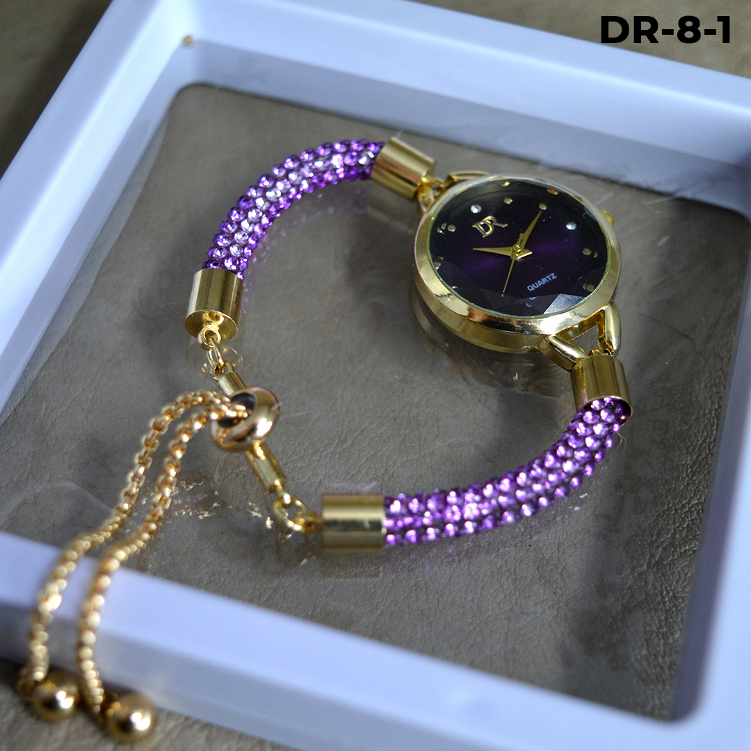 DR-8 RELOJ PULSERA TIPO JOYA EN ESTUCHE