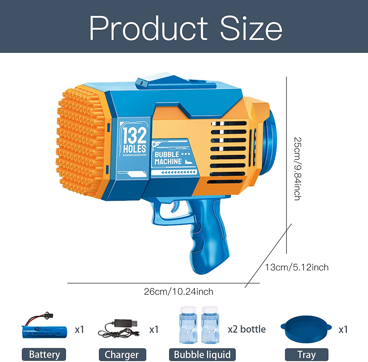 Vista 4 de Pistola De Burbujas Juguete Para Niños - COLOR: AZUL