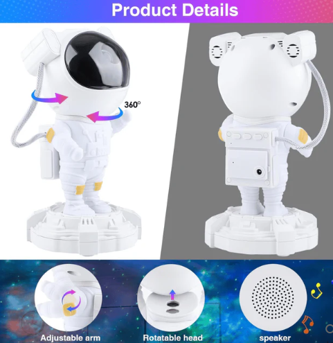 Miniatura 6 de Astronauta Con Base Luz RGB+Parlante Bt