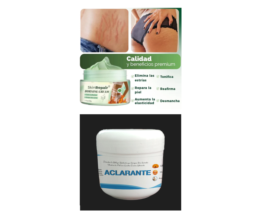 CREMA ANTIESTRÍAS + Crema Aclarante