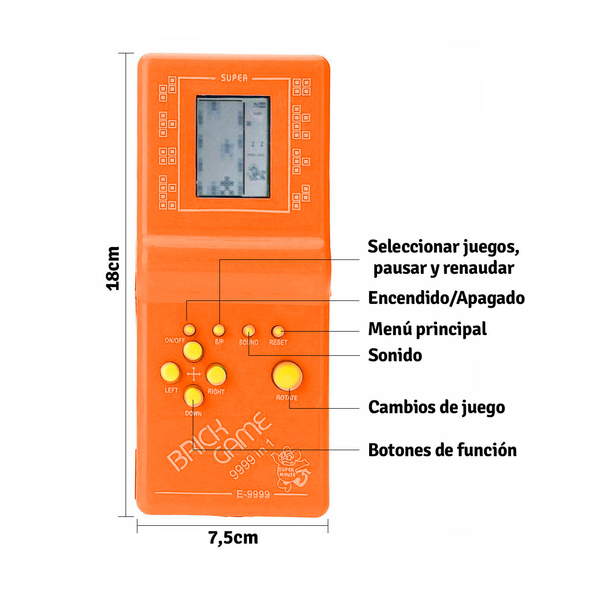 Vista 2 de Mini Consola Portatil Atari +10 E9999 - color: azul