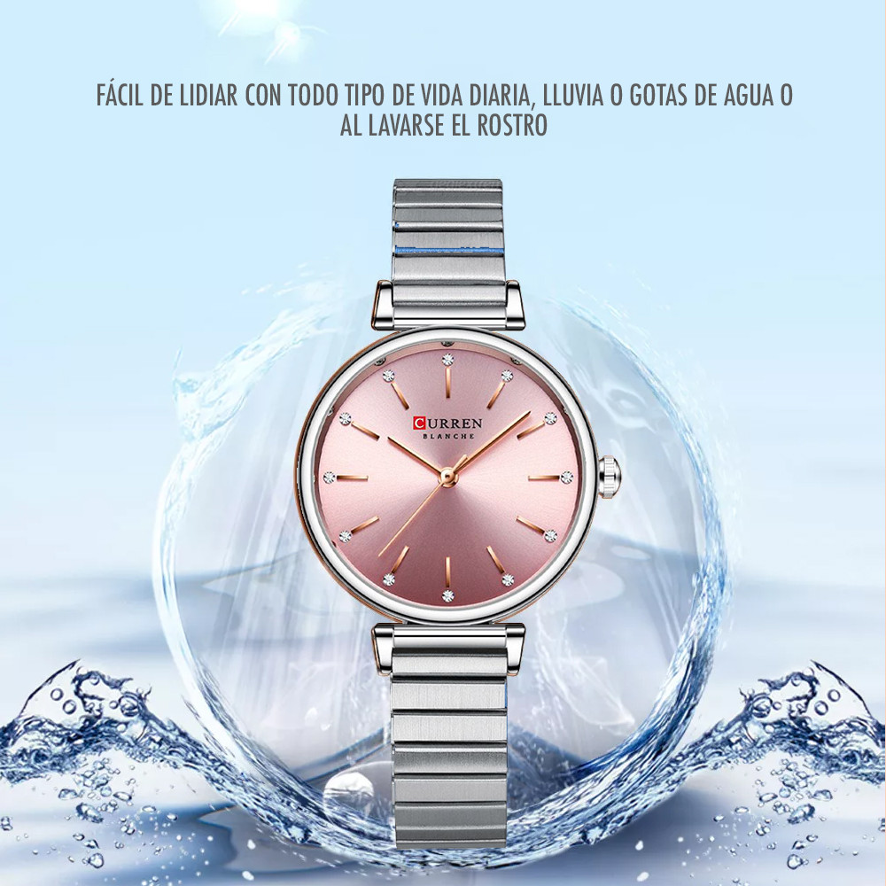 Reloj Curren 9081 Acero Mujer Elegante